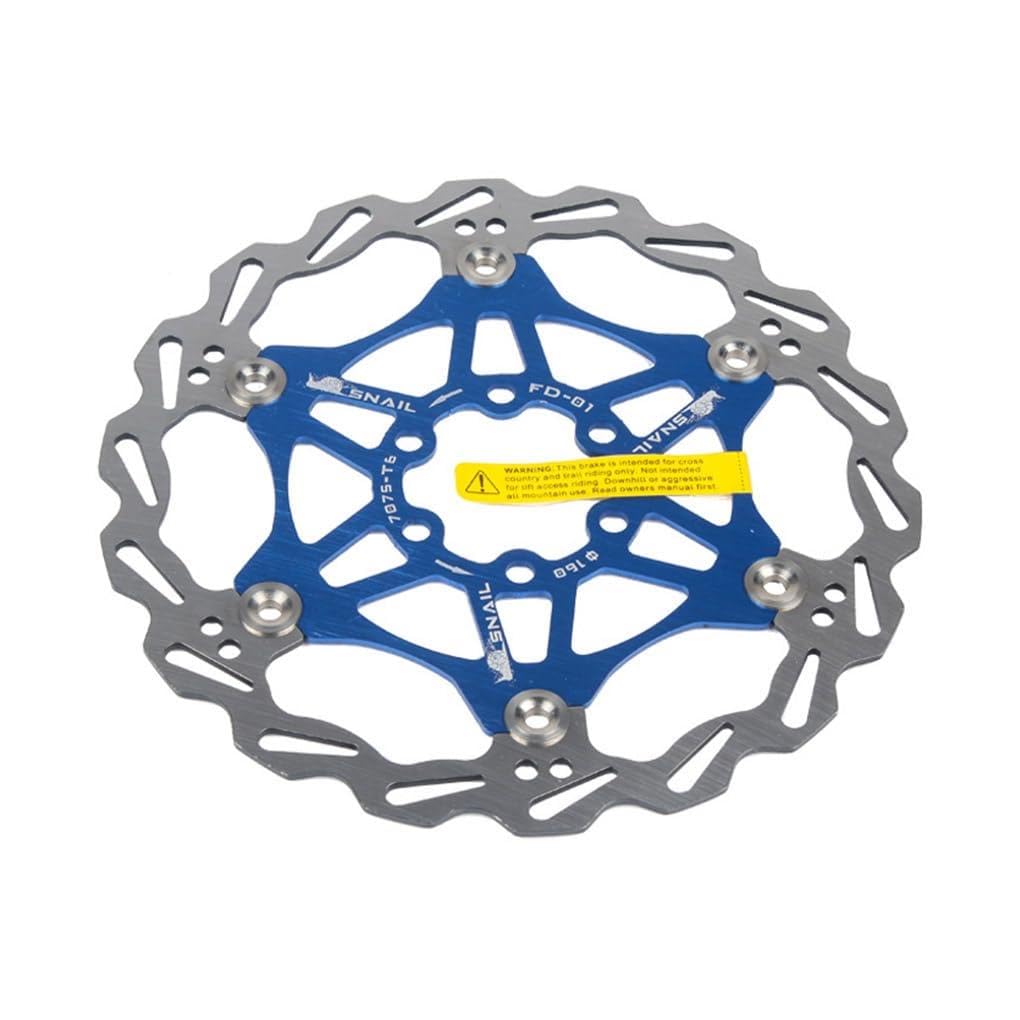 Fahrrad Scheibenbremse Rotor Edelstahl Bremsbelag mit 14 Schrauben Fahrradzubehör für Mountainbike Rennrad Blau 180mm von Wdfnexalai