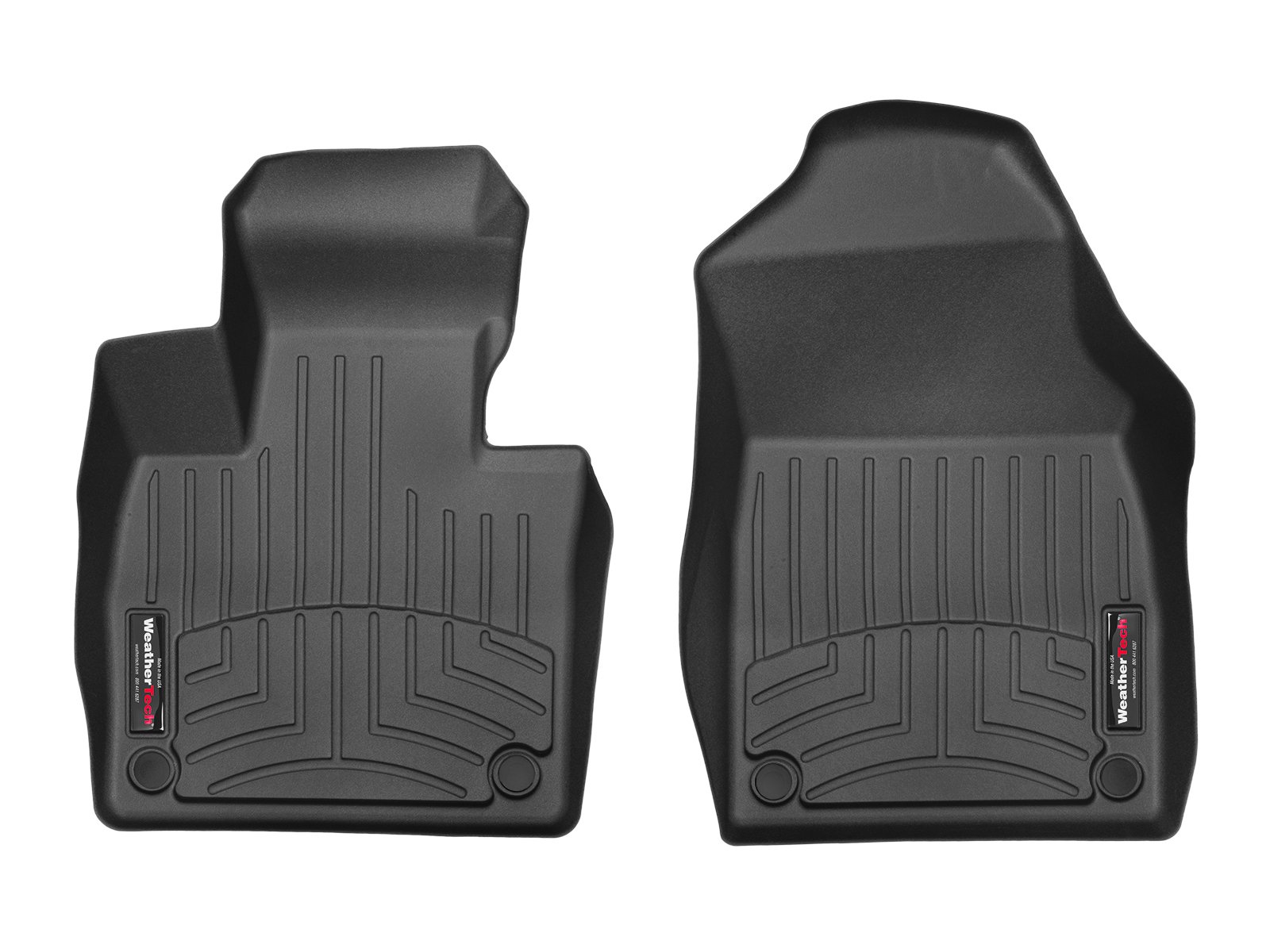 Passgenaue Fußmatten gummimatten passend für: Ford Kuga 2.Gen (Details) 2016-19|Schwarz|1. Reihe Weathertech FloorLiner von WeatherTech