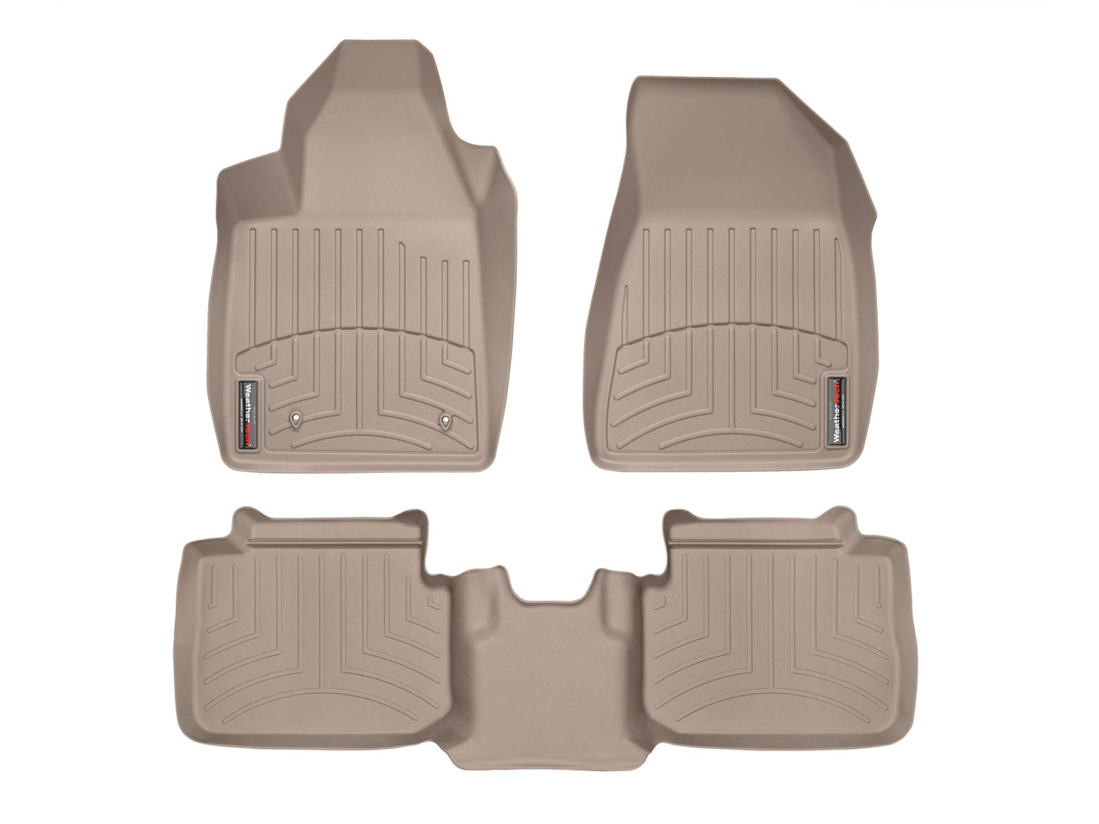 Passgenaue Fußmatten gummimatten passend für: Lancia Delta 2008-15|Beige|1. und 2. Reihe Weathertech FloorLiner von WeatherTech