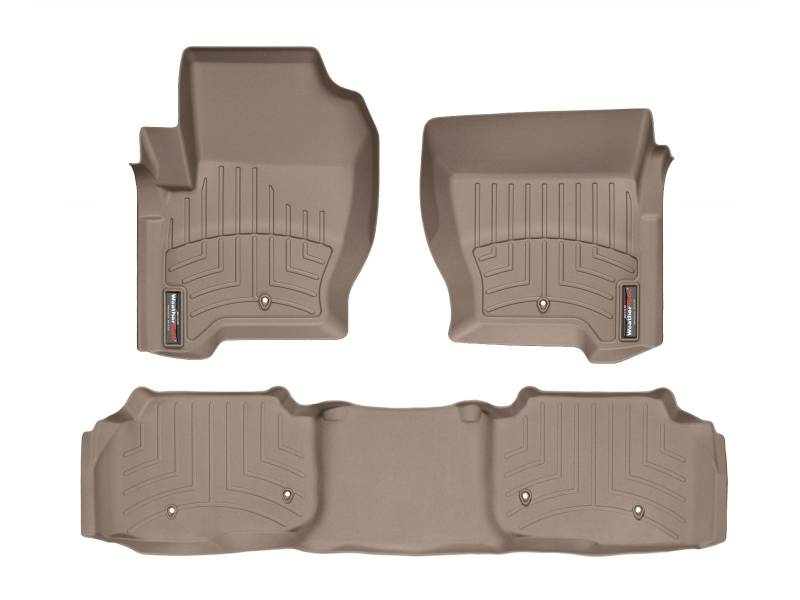 Passgenaue Fußmatten gummimatten passend für: Land Rover Discovery 4 / LR4 2013-17|Beige|1. und 2. Reihe Weathertech FloorLiner von WeatherTech