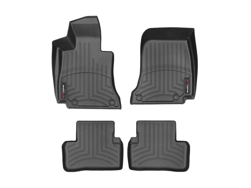 Passgenaue Fußmatten gummimatten passend für: Mercedes-Benz E Limousine W213 / Kombi S213 2016-19|Schwarz|1. und 2. Reihe Weathertech FloorLiner von WeatherTech