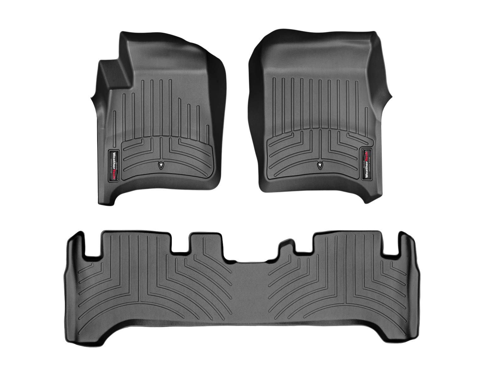 Passgenaue Fußmatten gummimatten passend für: Toyota Land Cruiser J80 1991-97|Schwarz|1. und 2. Reihe Weathertech FloorLiner von WeatherTech