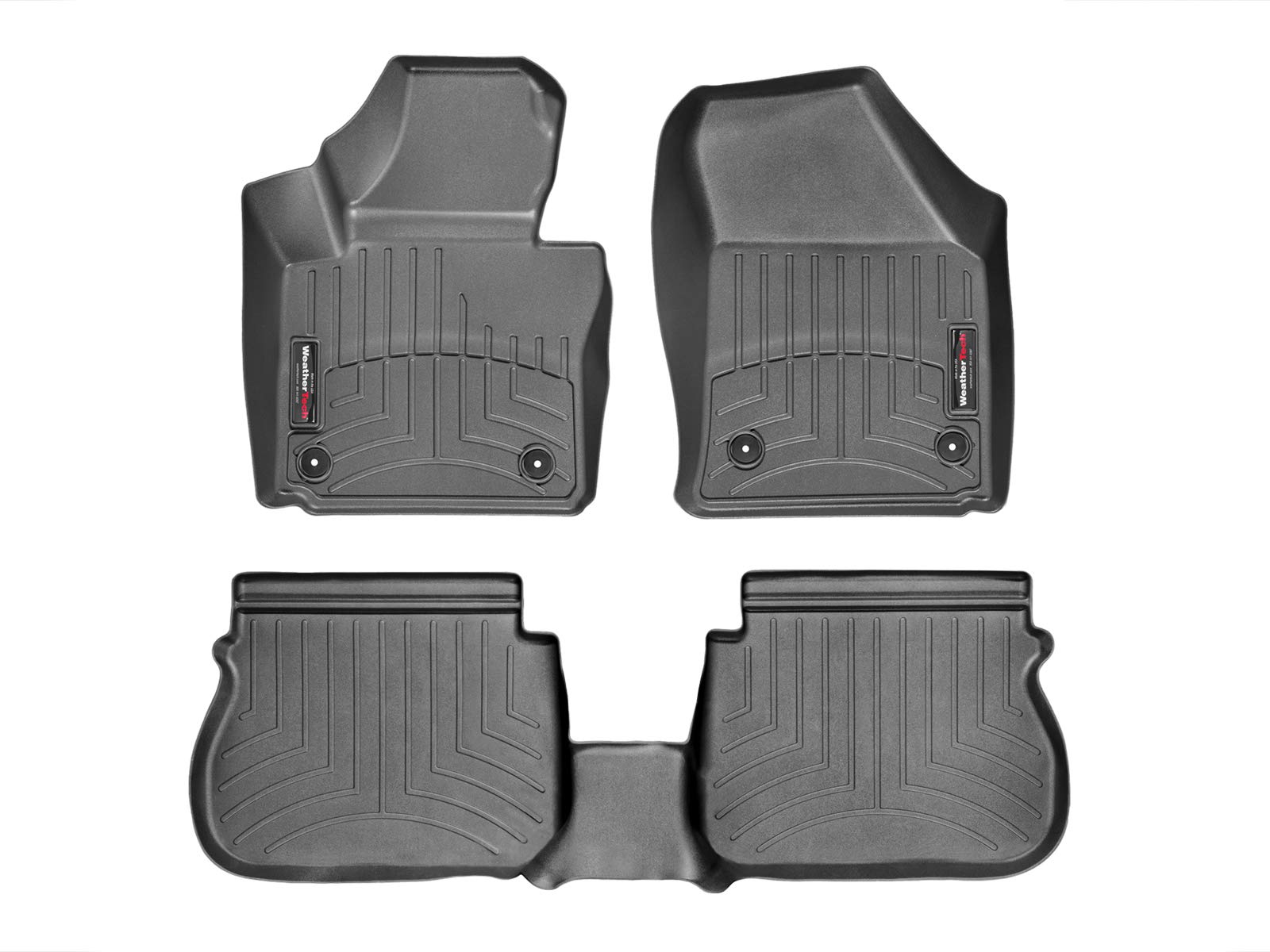 Passgenaue Fußmatten gummimatten passend für: Volkswagen Caddy/Caddy Maxi 2010-19|Schwarz|1. und 2. Reihe Weathertech FloorLiner von WeatherTech