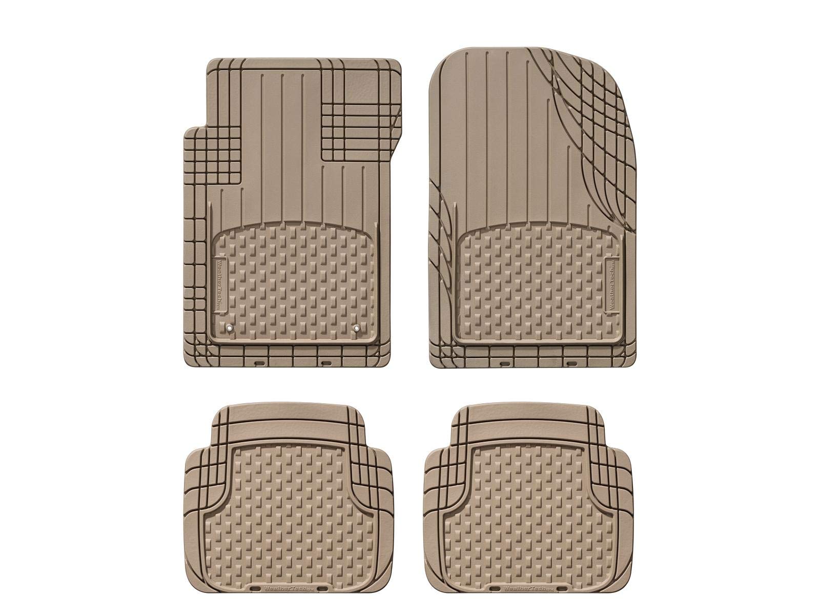 WeatherTech Universal Auto Fußmatten Zuschneidbar|Antirutsch|Geruchsfrei|Wasserfest|Vorder- und Rücksitzbereich |Beige|Made by von WeatherTech