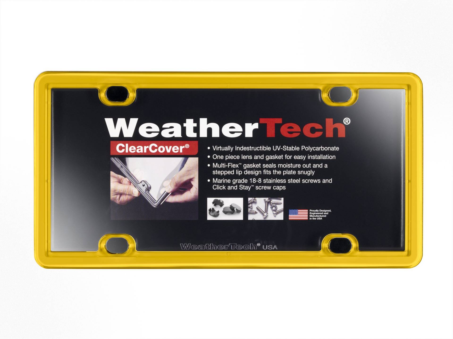 WeatherTech (8ALPCC17) ClearCover Kennzeichenrahmen, goldgelb von WeatherTech