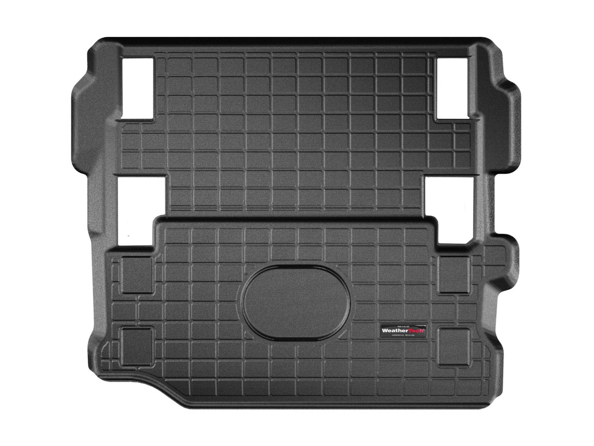 WeatherTech Kofferraumwanne passend für Jeep Wrangler JL 3 Doors Deckt die 2. Reihe ab 2018-19 Schwarz CargoLiner von WeatherTech