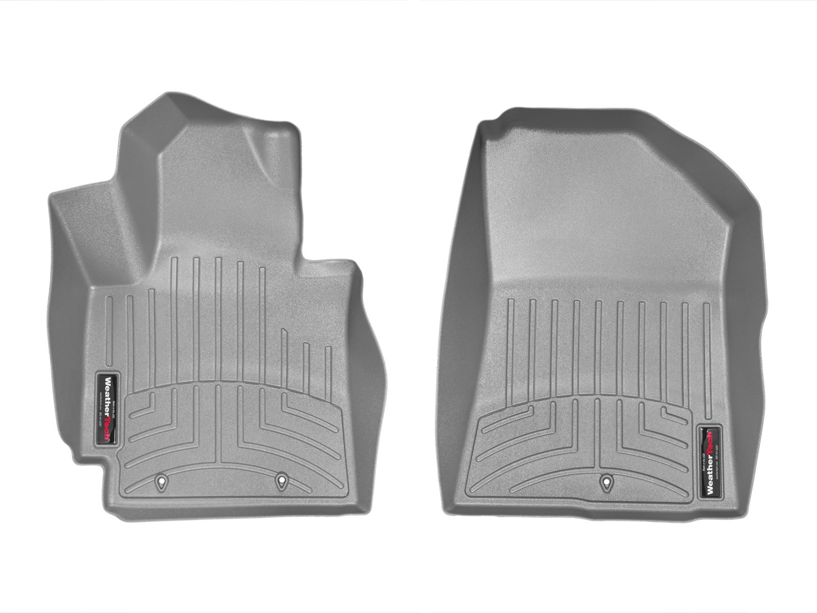 WeatherTech Passgenaue FloorLiner Fußmatten für Kia Soul (466011) - 1. Reihe (Fahrer & Beifahrer), Grau von WeatherTech