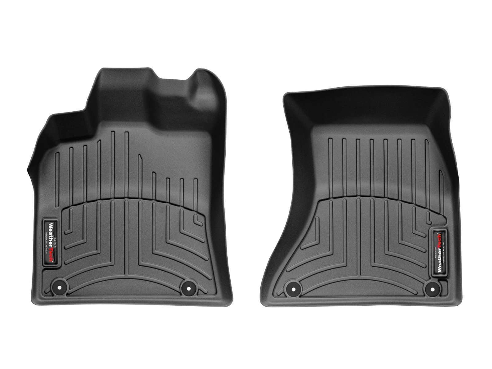 Passgenaue Fußmatten gummimatten passend für: Porsche Macan 95B 2014-19|Schwarz|1. Reihe Weathertech FloorLiner von WeatherTech