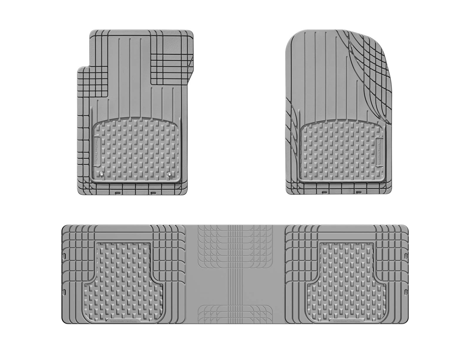 WeatherTech Universal Auto Fußmatten Zuschneidbar|Antirutsch|Geruchsfrei|Wasserfest|1. und 2. Sitzreihe Einteilig|Grau|Made by von WeatherTech