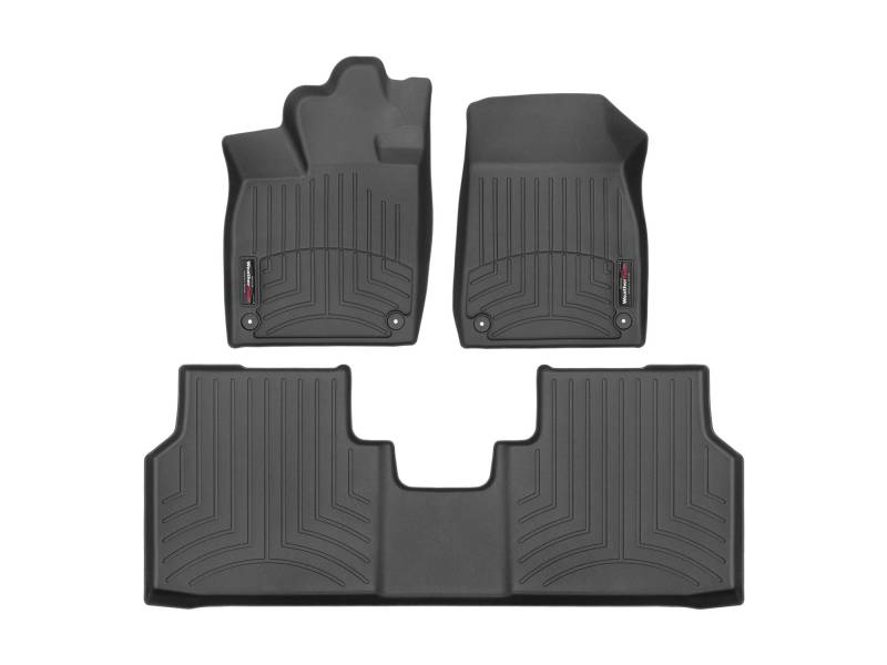 WeatherTech Passgenaue Auto Fußmatten Kompatibel mit Audi Q4 e-Tron / Q4 e-Tron Sportback 2021-23 | Schwarz|1. und 2. Reihe von WeatherTech