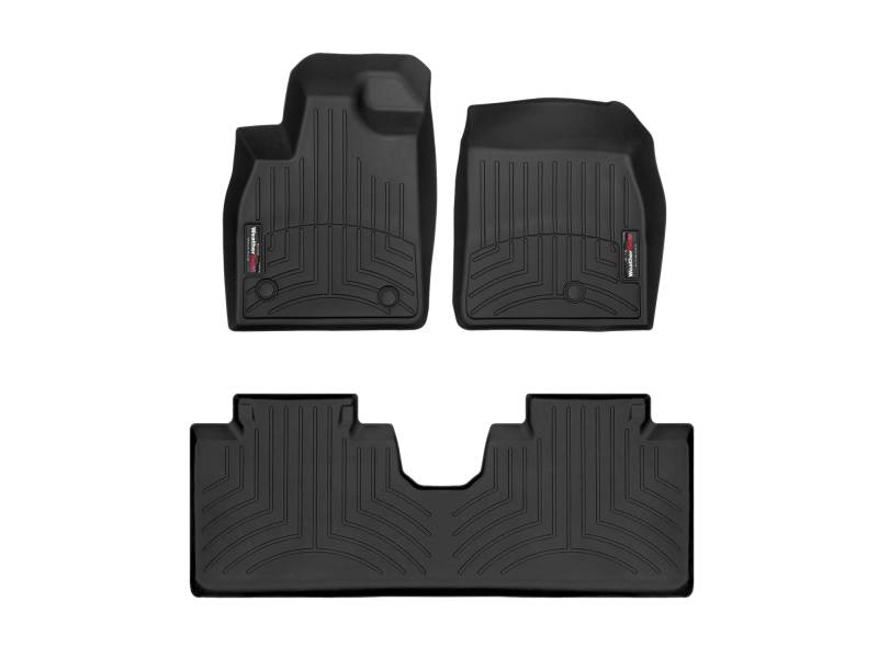 WeatherTech Passgenaue Auto Fußmatten Kompatibel mit Ford Mustang Mach-E 2021-23 | Schwarz|1. und 2. Reihe von WeatherTech