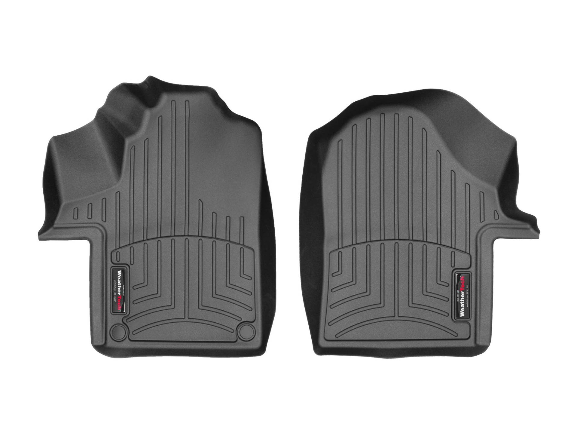 WeatherTech Passgenaue Auto Fußmatten Kompatibel mit Mercedes-Benz V-Klasse Vinyl-Bodenbelag (Notizen) 2014-23 | Schwarz|1. Reihe von WeatherTech