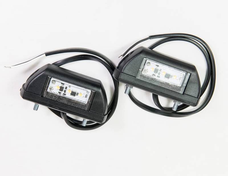 2 x LED Umrissleuchte Begrenzungsleuchte Hängend Positionsleuchte 12-24V, 2 Farben: weiß, rot, für LKW PKW Anhänger, Trailer, Wohnwagen usw von Web Truck