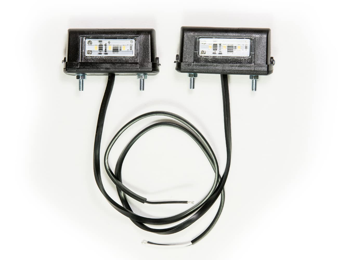 LED Kennzeichenbeleuchtung - Universell für Anhänger, Wohnwagen, LKW, SUV oder Van - Licht x2 - Nummernschildleuchte - Stufenlichter - 3 Lampen von Web Truck