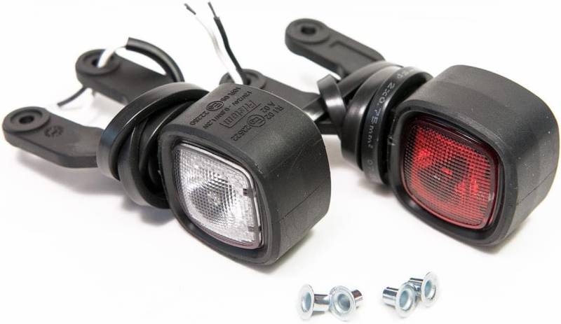 Web Truck 2 x LED Umrissleuchte Begrenzungsleuchte Hängend kleine Positionsleuchte 12-24V, 2 Farben: weiß, rot, für LKW PKW Anhänger, Trailer, Wohnwagen usw. von Web Truck