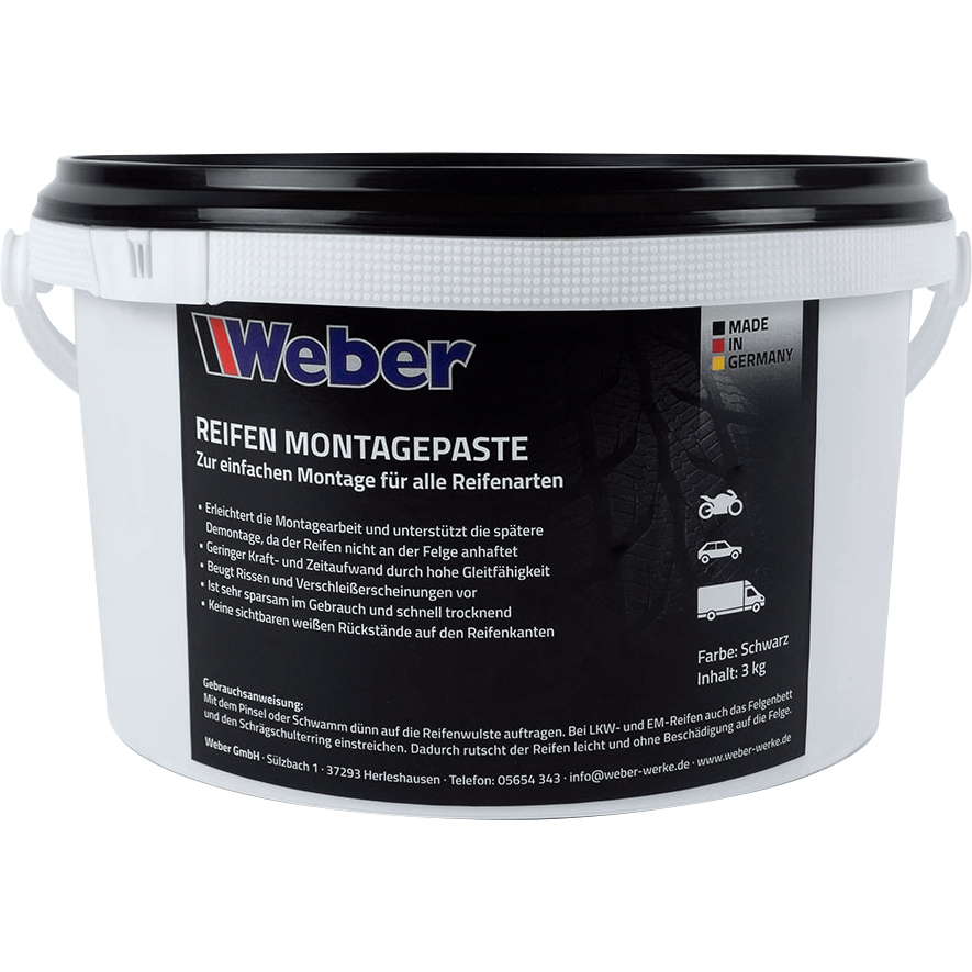 Weber Reifen Montagepaste schwarz 3 kg von Weber