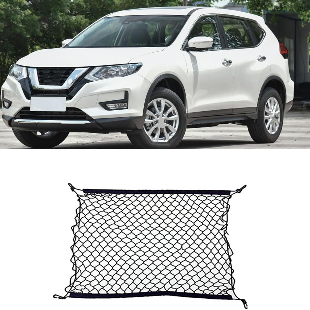 Auto Gepäcknetz Kofferraumnetz für Nissan Rogue X-Trail XTRAIL T33 2022 2023 2024, Einfacher Strapazierfähige Hohe Tragfähigkeit Gepäckschutznetz von Weelii