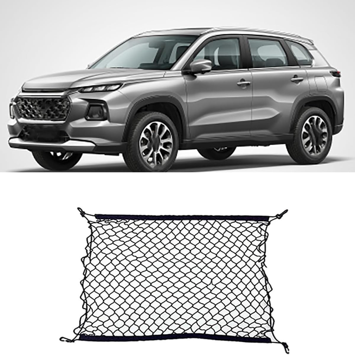 Auto Gepäcknetz Kofferraumnetz für Suzuki Vitara Escudo LY 2016 2019 IV 4 2015-2023, Einfacher Strapazierfähige Hohe Tragfähigkeit Gepäckschutznetz von Weelii