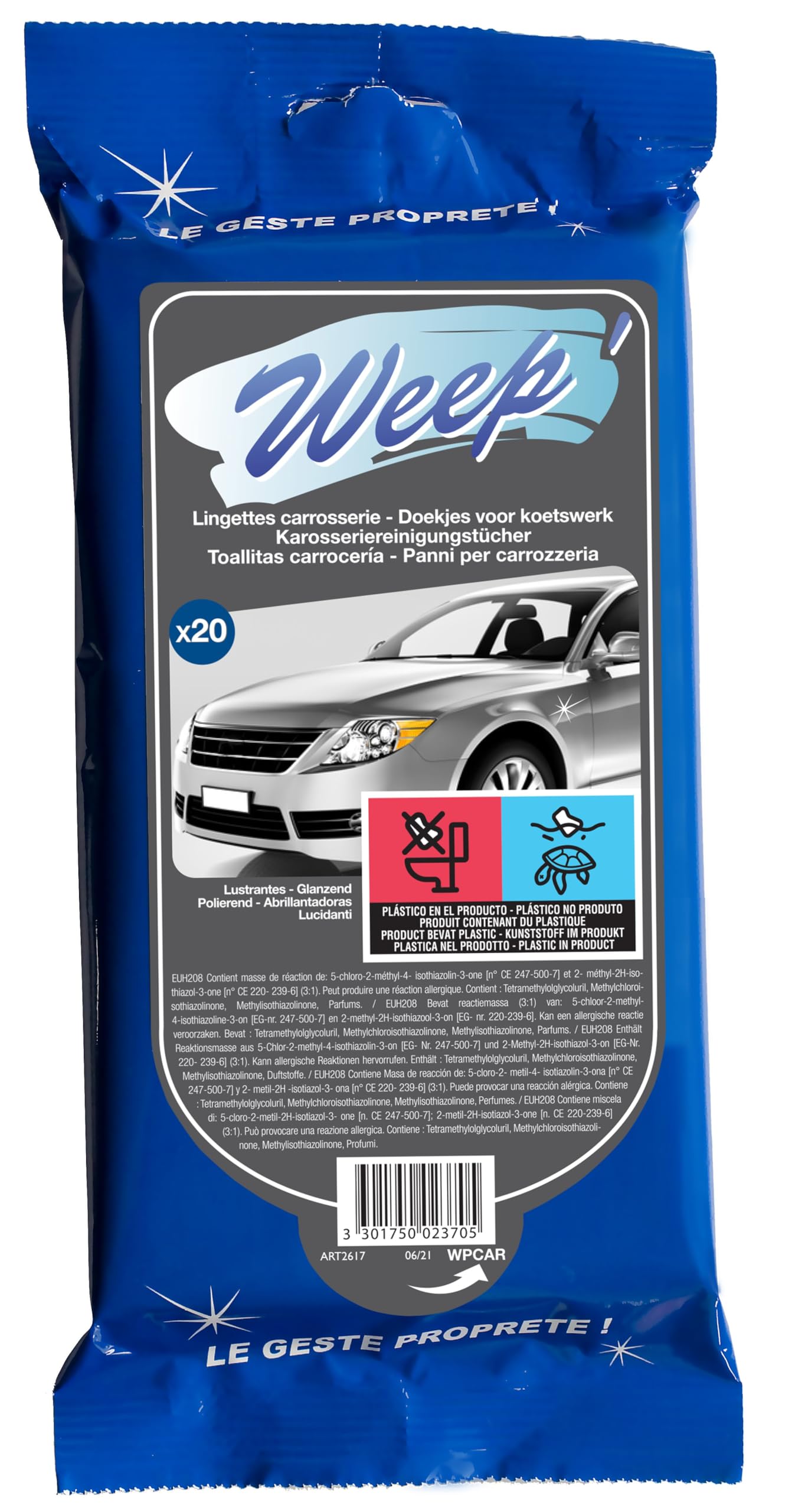 Weep Reinigungs- und Poliertücher für Autokarosserien (20er-Pack) von Weep