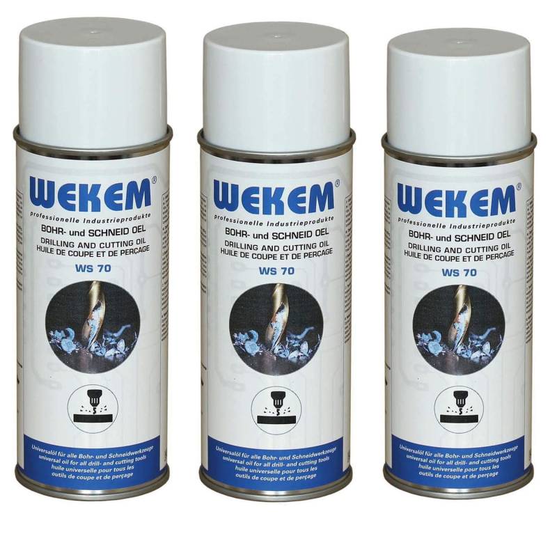 3x 400ml Wekem Bohr- Schneidöl WS70 von Wekem