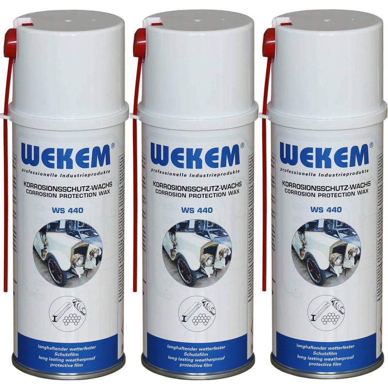 3x 400ml Wekem Korrosionsschutz Wachs WS440 von Wekem