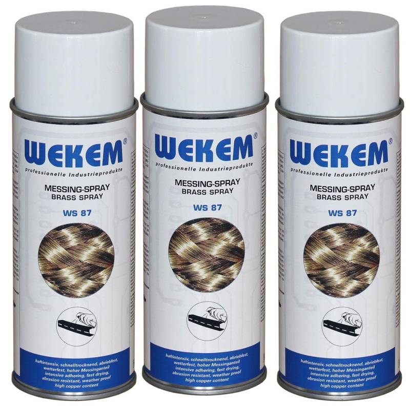 Wekem 3er Sparpack 400ml Messing-Spray WS87 von Wekem