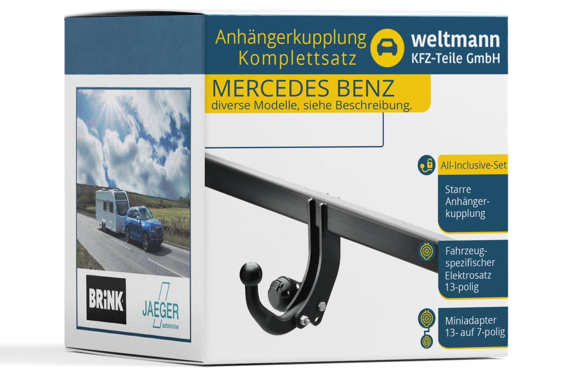 Jaeger Automotive Premium-Kit 44040335 Anhängerkupplung inkl. 13P E-Satz AHK von Weltmann