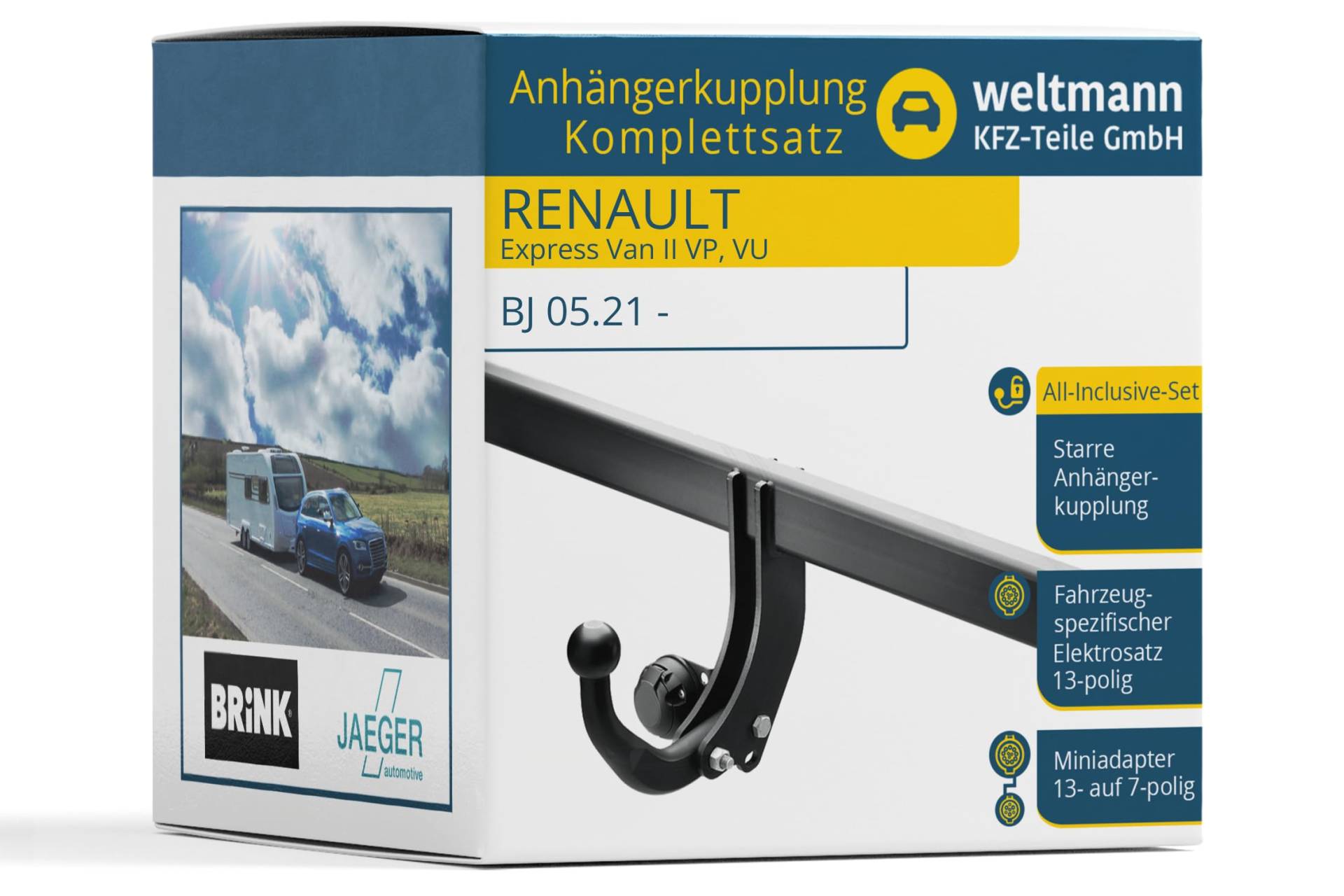 Weltmann Premium-Kit 42180306 Anhängerkupplung inkl. 13P E-Satz AHK von Weltmann