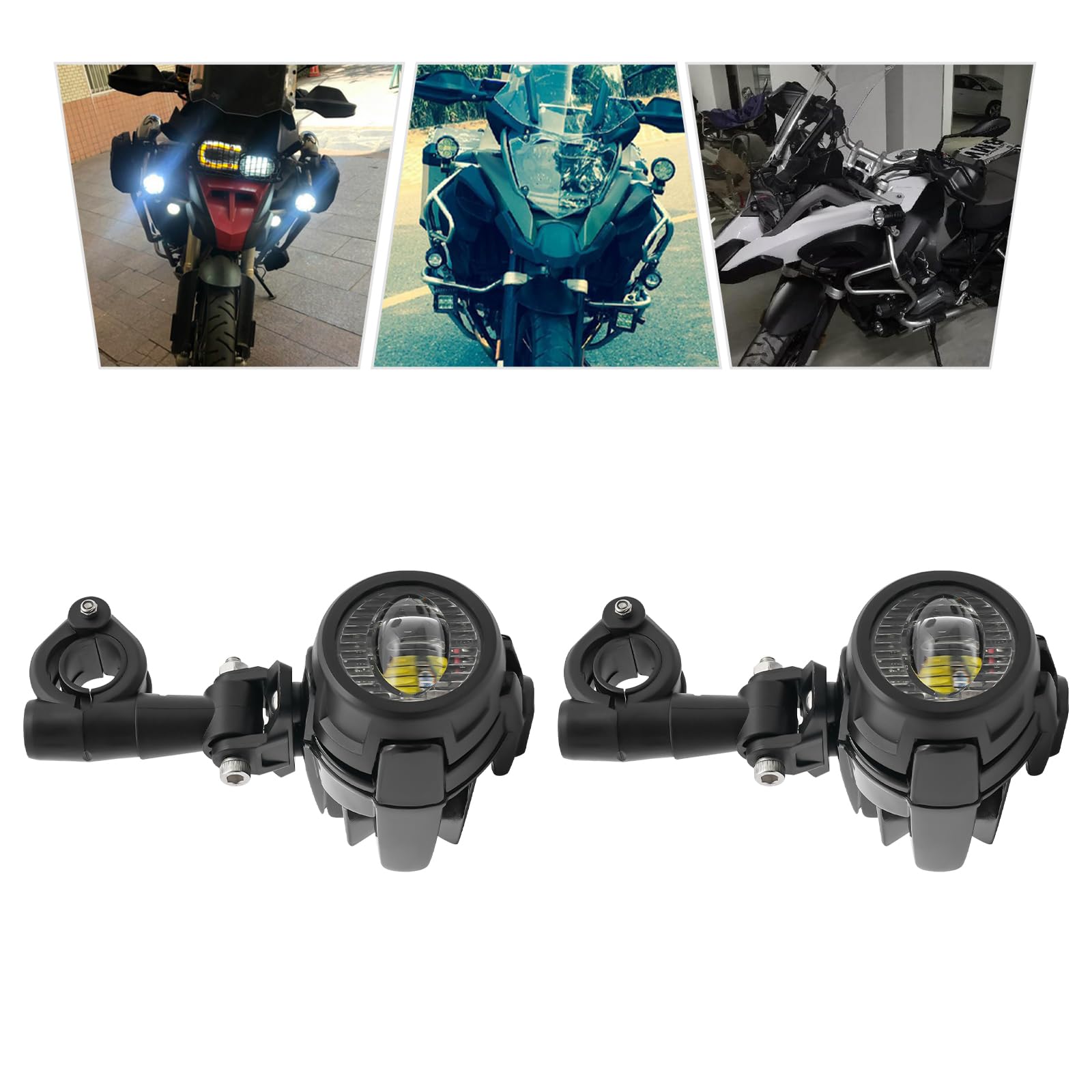 Wengna Motorrad LED Nebelscheinwerfer Mit Kabelbaum 2* Für BMW R1200GS F800GS Zusatzscheinwerfer Lauflicht von Wengna