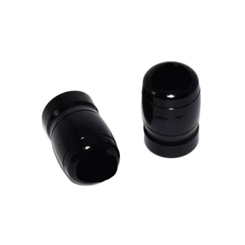 Bolzen Schrauben 1 Paar Reifen Ventil Air Stem Caps Für Y&AMAHA Für NMAX155 Für NVX Für AEROX Für XMAX300 Für XMAX250 Für XMAX400 Motorrad Teile(Black) von Wenqu