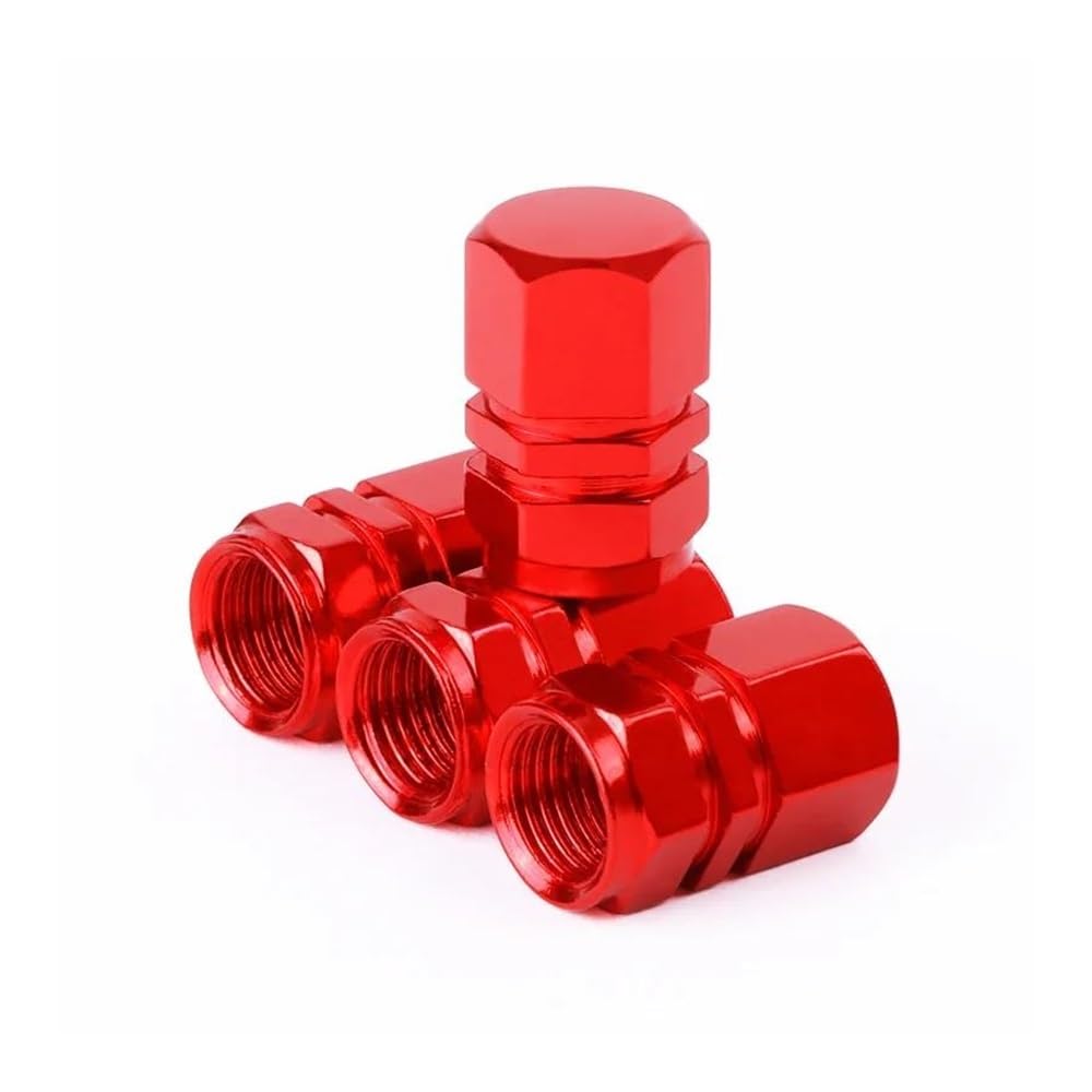 Bolzen Schrauben 1PCS Moto Reifen Luft Ventil Kappen Cove Universal Aluminium Legierung Rad Kappen(4PC-Red) von Wenqu