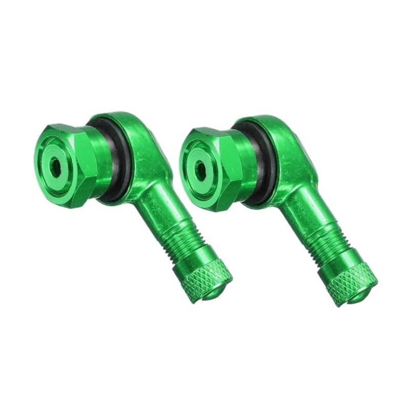 Bolzen Schrauben 2 Teile/Satz Motorrad Ventil Vorbauten 90 Grad Winkel Aluminium Legierung Ventil Rad Reifen Tubeless Ventil Kappen Für Rad Teile(Green) von Wenqu