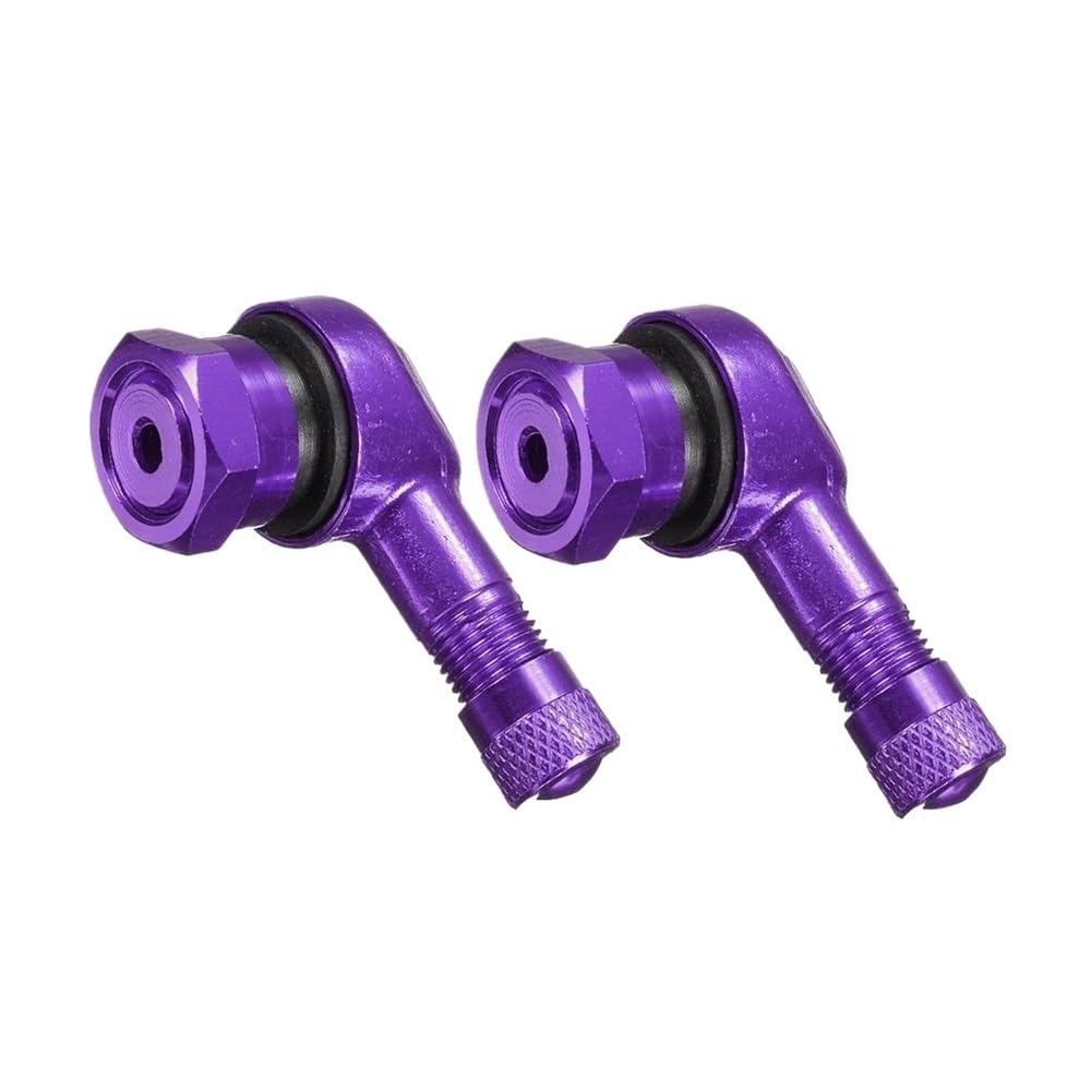 Bolzen Schrauben 2 Teile/Satz Motorrad Ventil Vorbauten 90 Grad Winkel Aluminium Legierung Ventil Rad Reifen Tubeless Ventil Kappen Für Rad Teile(Purple) von Wenqu