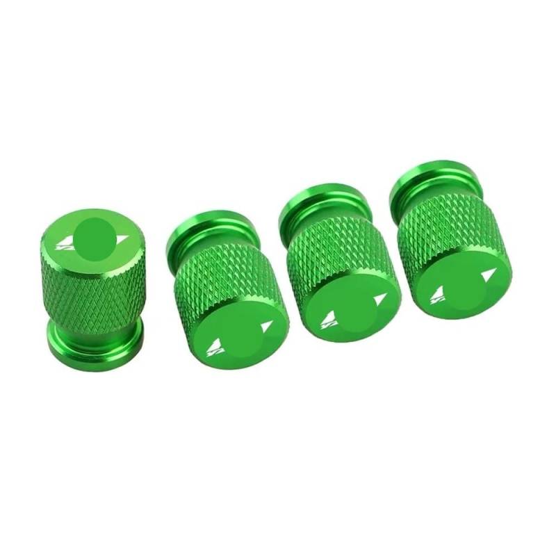 Bolzen Schrauben 4 Stücke Motorrad Rad Reifen Ventil Kappen Reifen Stem Abckungen Aluminium Legierung Für Y&amaha Für YZFR1 Für YZF R1 Für R1M Für R1S(Green) von Wenqu