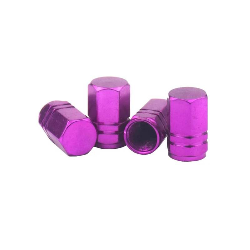 Bolzen Schrauben 4PCS Aluminium Legierung Rad Reifen Ventil Kappen Reifen Felge Vorbau Für Automobile Motorrär LKW Fahrrär(Pink) von Wenqu