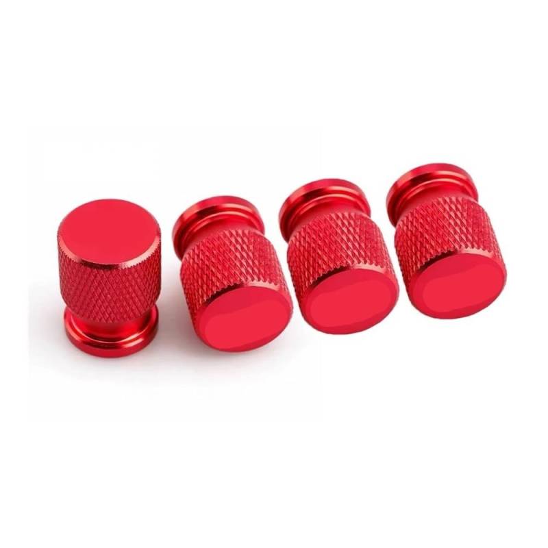 Bolzen Schrauben 4PCS Motorrad Aluminium Reifen Ventil Air Port Stem Abckung Caps Motorrad Zubehör Für Y&amaha Für TMAX Für TMAX530 530(Red) von Wenqu