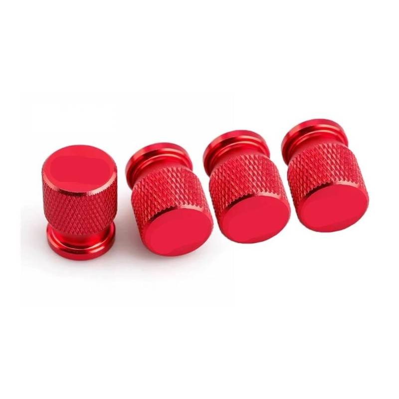 Bolzen Schrauben 4PCS Motorrad Aluminium Reifen Ventil Air Port Stem Abckung Caps Motorrad Zubehör Für Y&amaha Für TMAX Für TMAX530 530(Red) von Wenqu