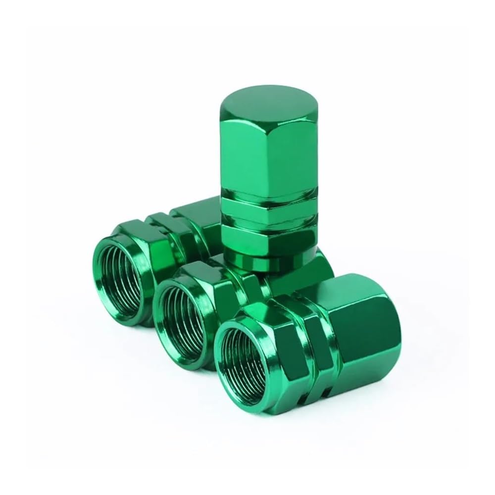 Bolzen Schrauben Auto Reifen Rad Ventilkappen Motor Fahrrad Teile Tubeless Reifen Ventil Air Stem Caps Zubehör(Green) von Wenqu