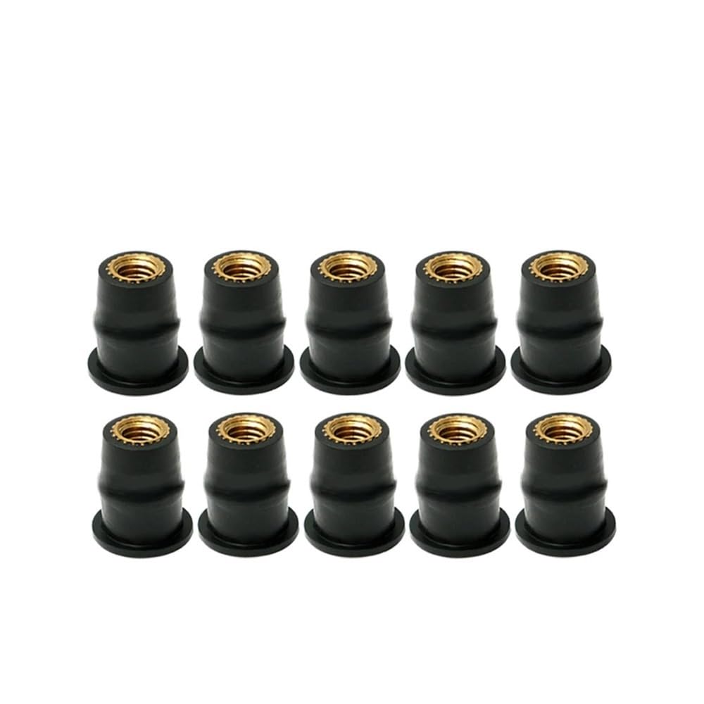 Bolzen Schrauben M5 M6 Motorrad Gummi Well Muttern Windschutzscheibe Mutter Crews Schrauben Zubehör Für S&uzuki Für Y&amaha Für K&awasaki(10Pcs M5) von Wenqu