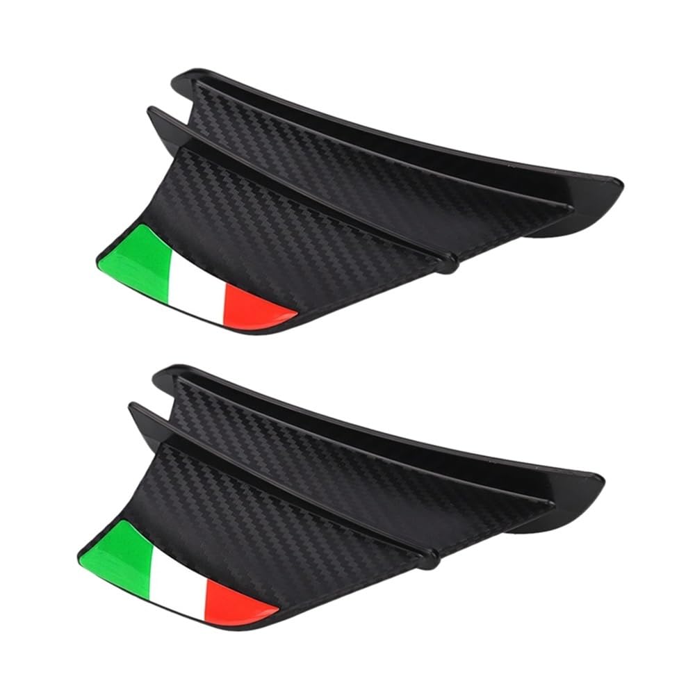 Motorrad Winglets Motorrad Winglet Aerodynamische Flügel Kit Spoiler Motorrad Wind Flow Befestigungs Flügel Für S1000RR Für V4 Für ZX-10R R1(Bright Black) von Wenqu