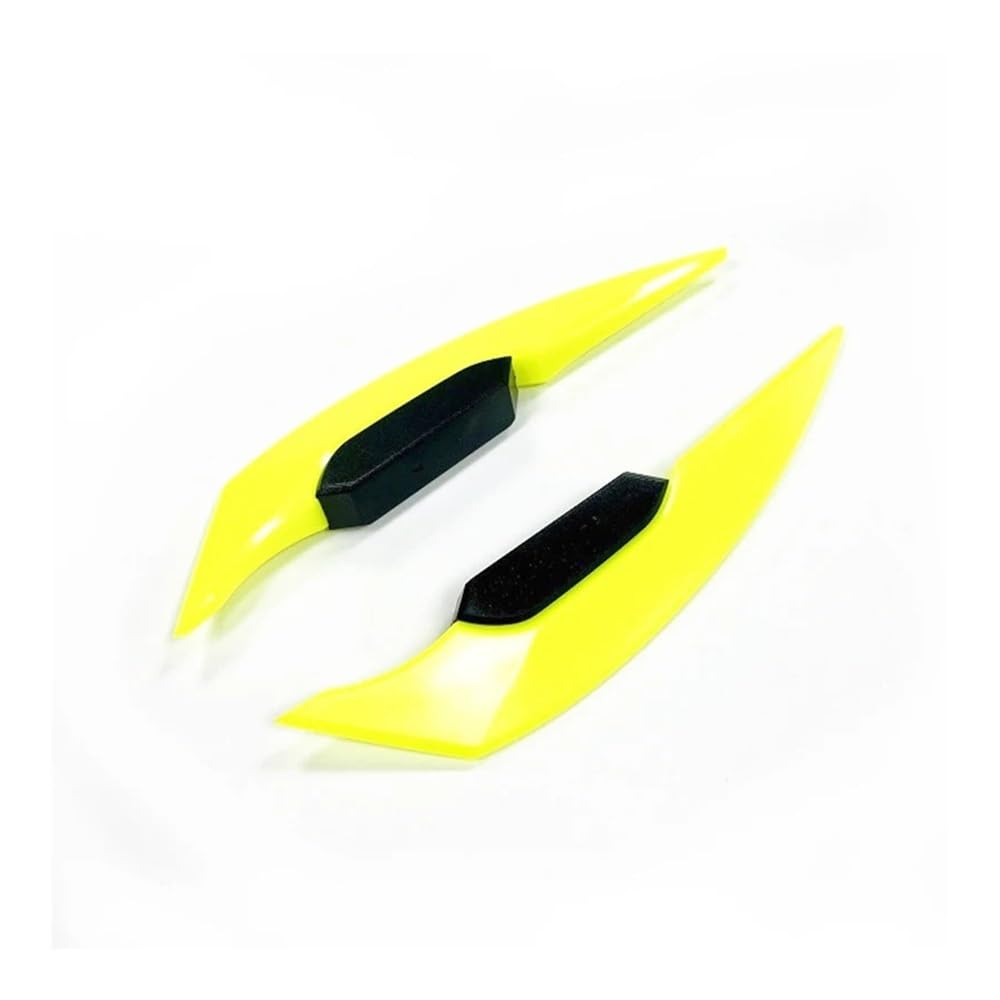 Motorrad Winglets Universal Motorrad Winglet Aerodynamische Spoiler Flügel Motorrad Dekoration Aufkleber Für Motorrad Roller(Yellow) von Wenqu