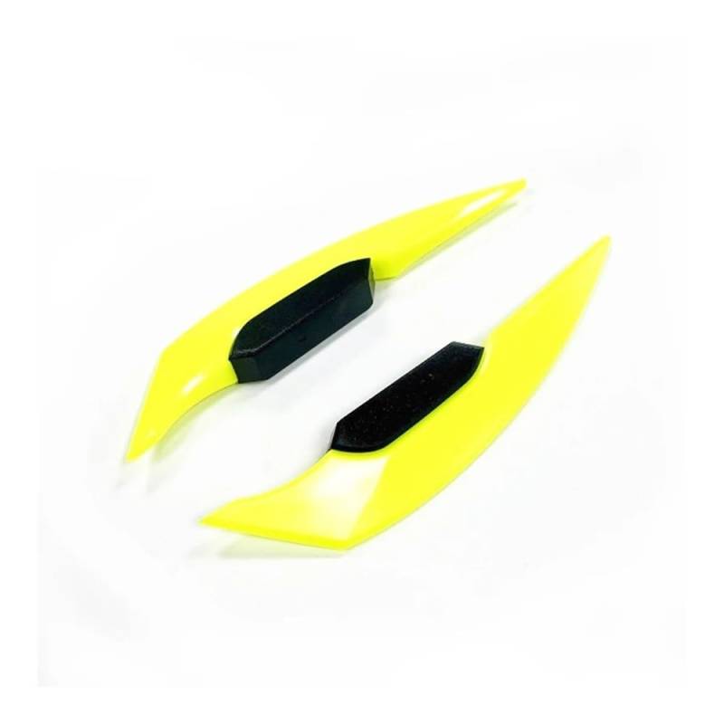 Motorrad Winglets Universal Motorrad Winglet Aerodynamische Spoiler Flügel Motorrad Dekoration Aufkleber Für Motorrad Roller(Yellow) von Wenqu