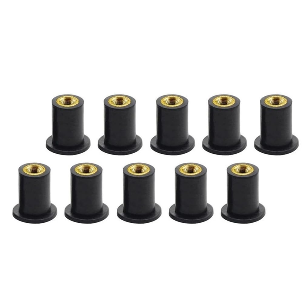 Wenqu Bolzen Schrauben 10pcs Gummi Gut Muttern Gera Typ M4 M5 Windschutzscheibe Windschutz Verkleidung Motorhaube Zubehör Für Motorrad(M4) von Wenqu