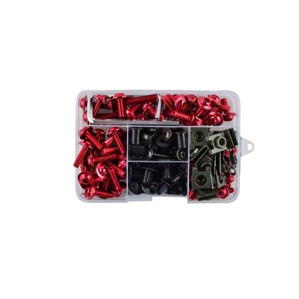 Wenqu Bolzen Schrauben 195PCS Verkleidung Bolzen Kit Schrauben Für A&prilia Für RSV Für Tuono 1000 1000R Für Mille Für RSV4 Für RS 50 125 250(Red) von Wenqu