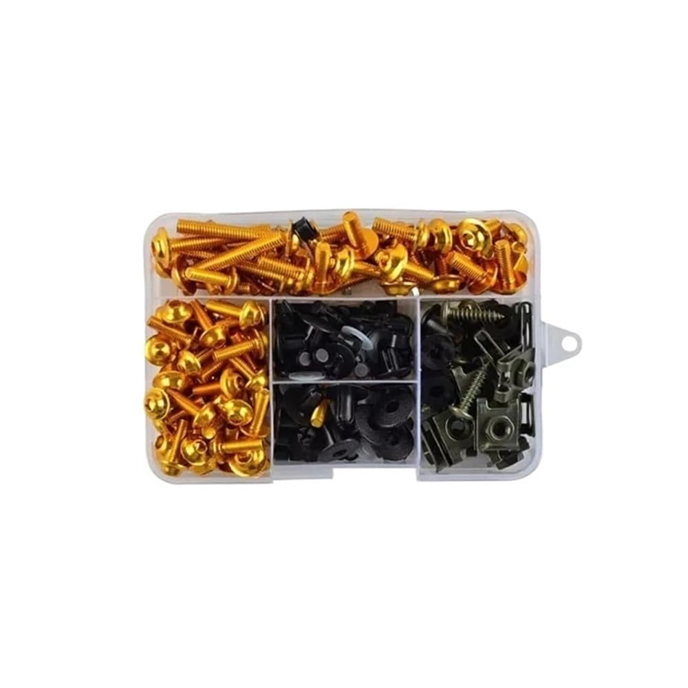 Wenqu Bolzen Schrauben 195Pcs Motorrad Verkleidung Schrauben Schrauben Kit Mutter Clips Für XLV600 Für XLV650 Für XLV700 Für TRANSALP Für XLV 600 700(Color3) von Wenqu