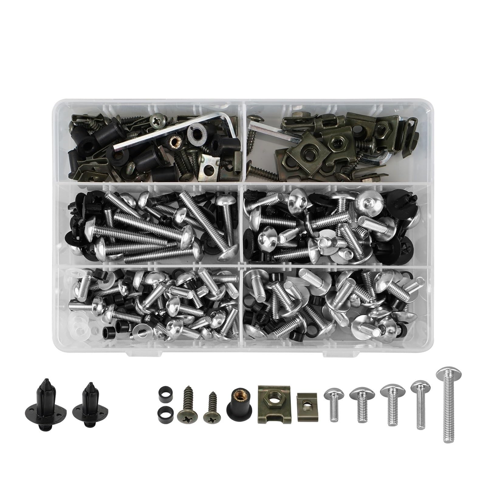 Wenqu Bolzen Schrauben 253 Stücke Motorrad M5 M6 Schrauben Schrauben Unterlegscheiben Kit Für T&riumph Für Daytona 955i 1999-2006 Für Daytona 675 2006-2016(Color3) von Wenqu