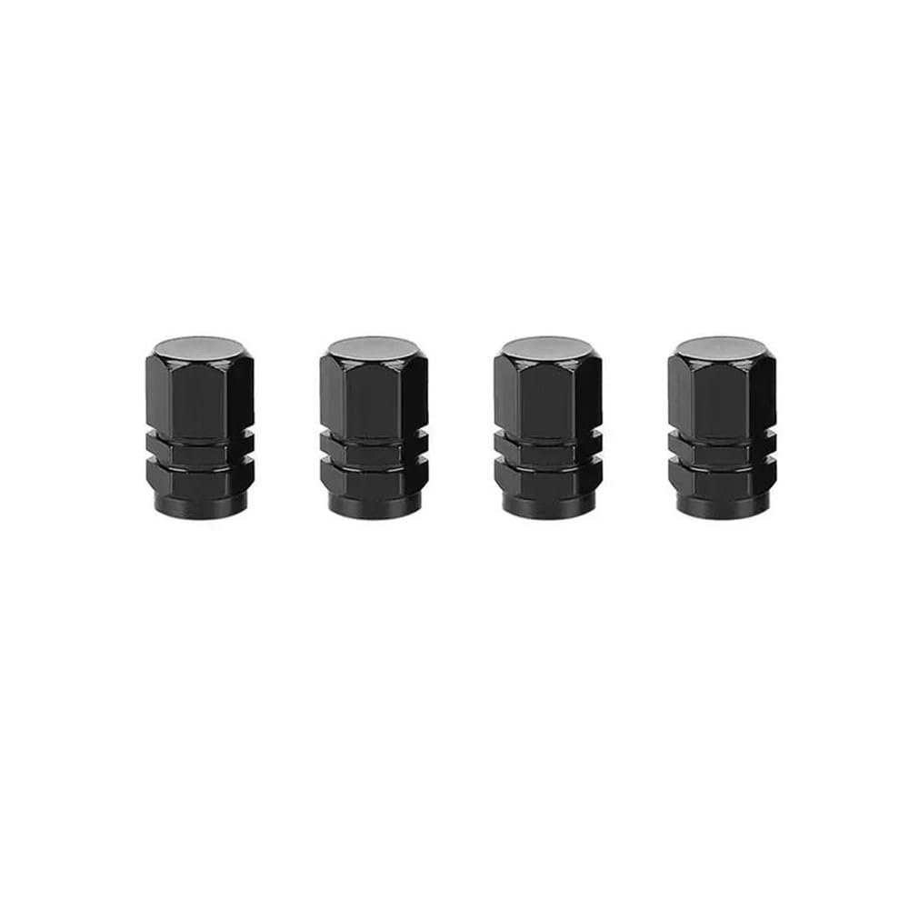 Wenqu Bolzen Schrauben 4 Stück Motorräder Aluminium Reifen Ventilkappen Für L6 Für L7 Für L8 Für L9(Black 4pcs) von Wenqu