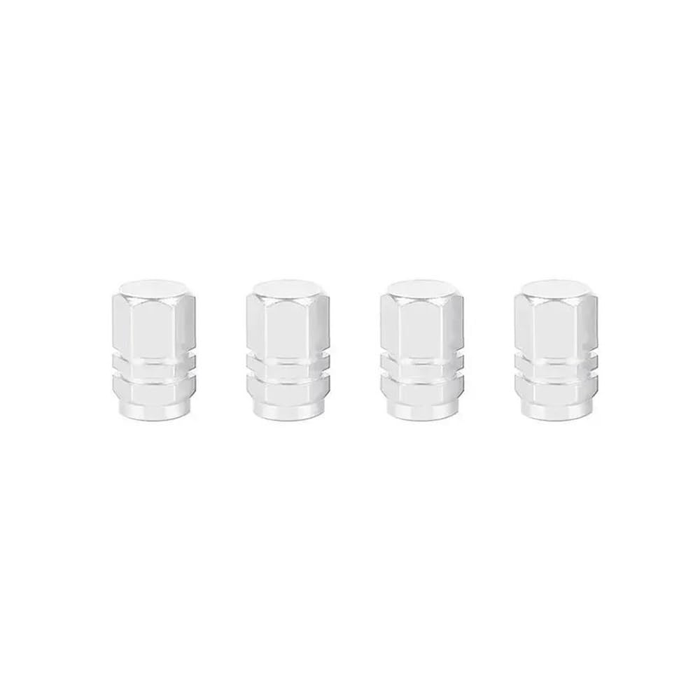 Wenqu Bolzen Schrauben 4 Stück Motorräder Aluminium Reifen Ventilkappen Für L6 Für L7 Für L8 Für L9(White 4pcs) von Wenqu