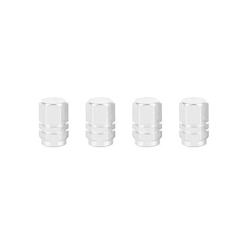 Wenqu Bolzen Schrauben 4 Stück Motorräder Aluminium Reifen Ventilkappen Für L6 Für L7 Für L8 Für L9(White 4pcs) von Wenqu