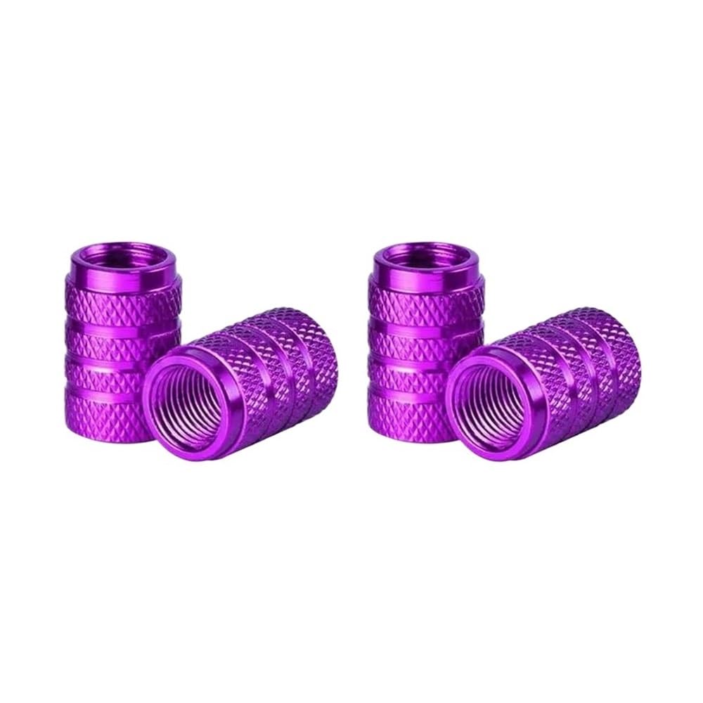 Wenqu Bolzen Schrauben Für Automobile Motorrär LKWs Aluminiumlegierung Auto-Rad-Reifen-Ventilkappen Reifenfelgen-Vorbauabckungen(Purple) von Wenqu